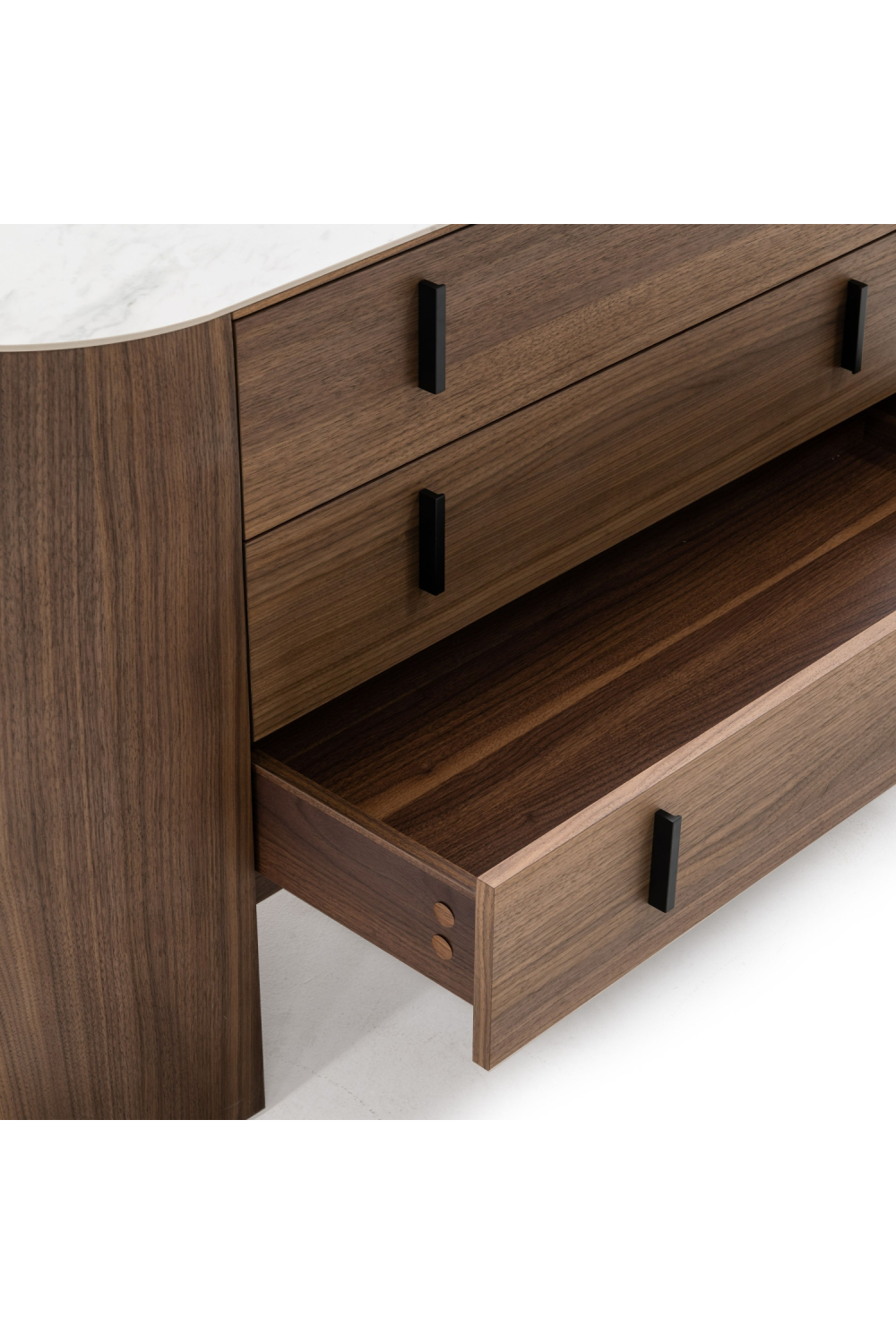 Walnut Veneer 3-Drawer Dresser | OROA Modern Chelton | Oroa.com
