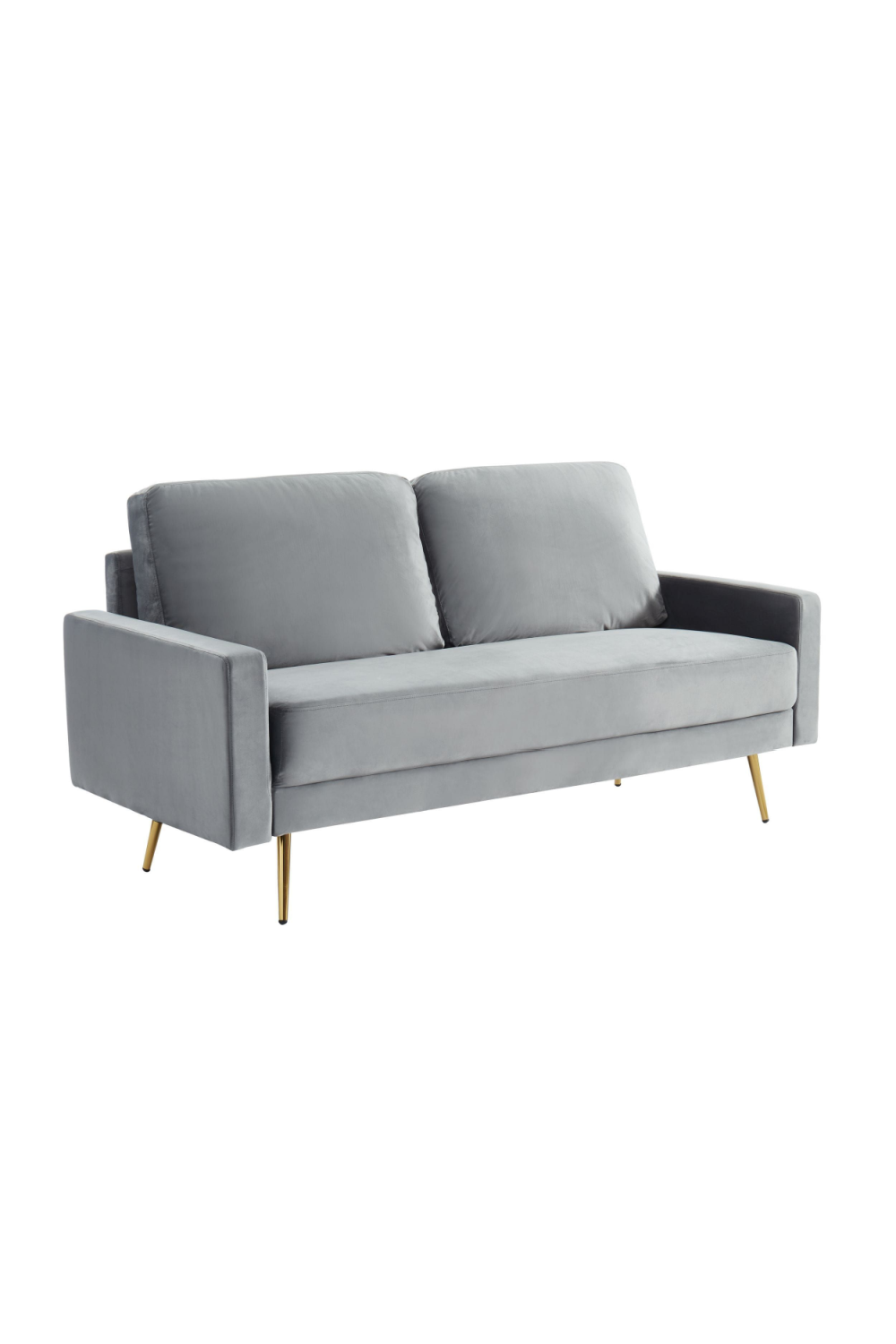 Gray Velvet 2-Seater Sofa | OROA Modern Huffine | Oroa.com