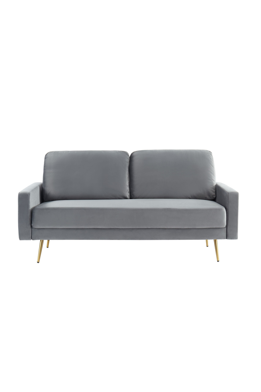 Gray Velvet 2-Seater Sofa | OROA Modern Huffine | Oroa.com