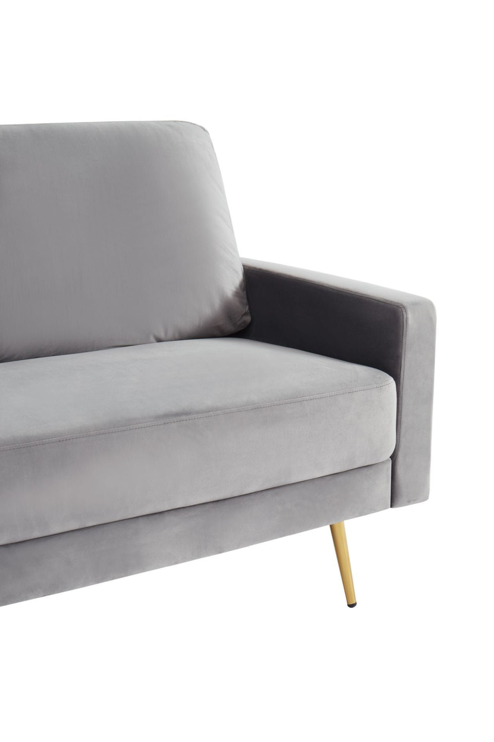 Gray Velvet 2-Seater Sofa | OROA Modern Huffine | Oroa.com