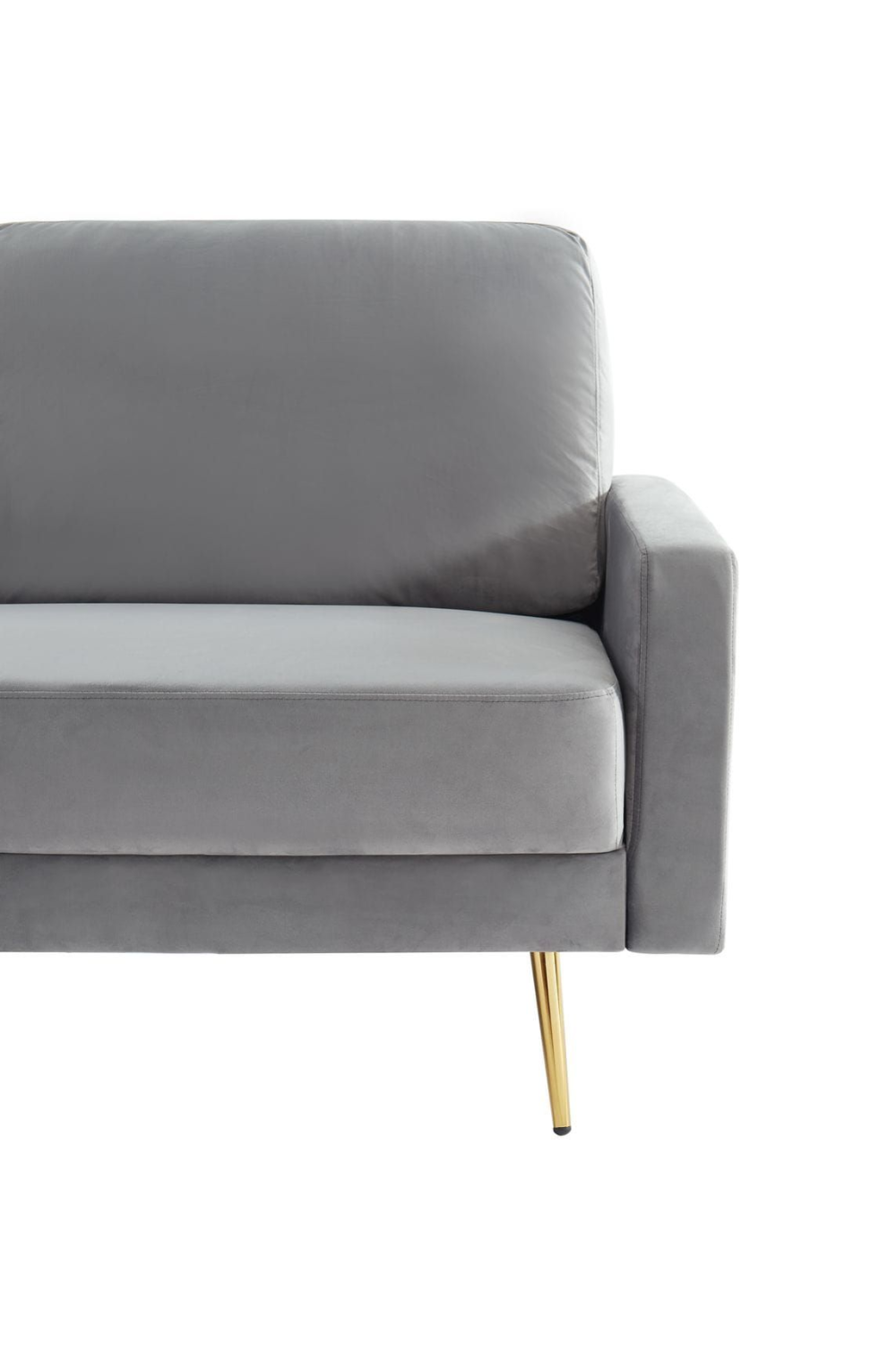Gray Velvet 2-Seater Sofa | OROA Modern Huffine | Oroa.com