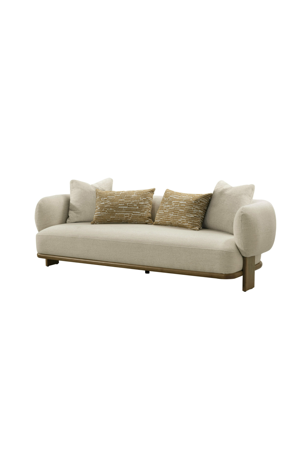 Beige Flared-Arm Sofa | Oroa.com