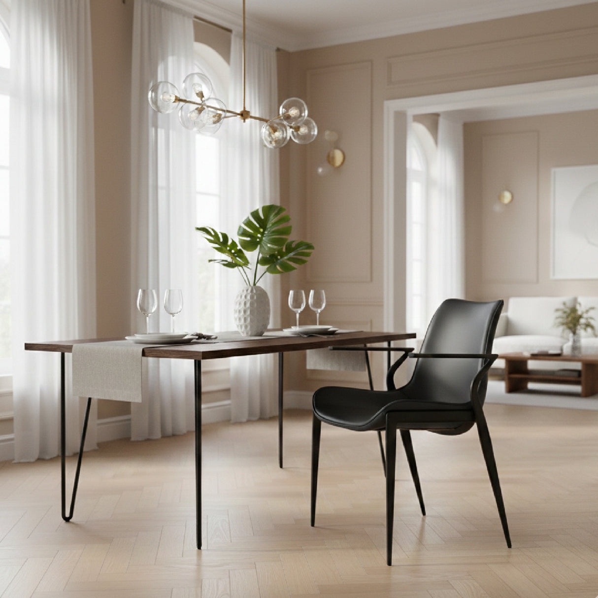 Vegan Leather Dining Chair Set (2) | Oroa.com