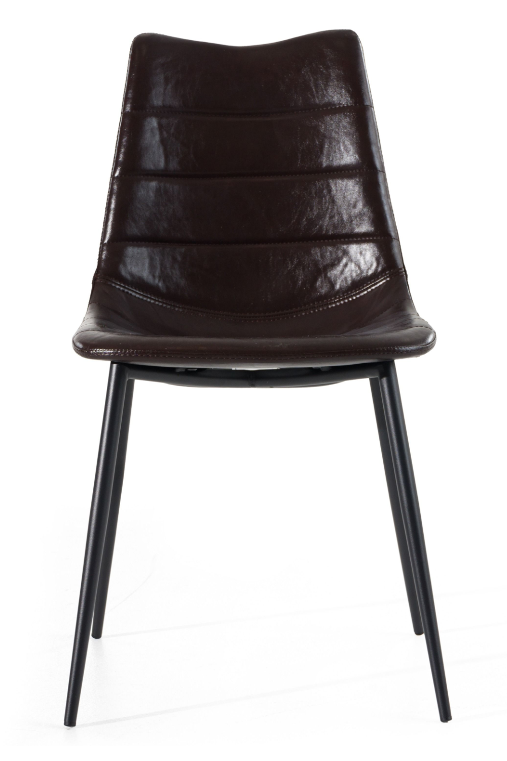 Brown Vegan Leather Dining Chairs (2) | OROA Modern Gilliam | Oroa.com