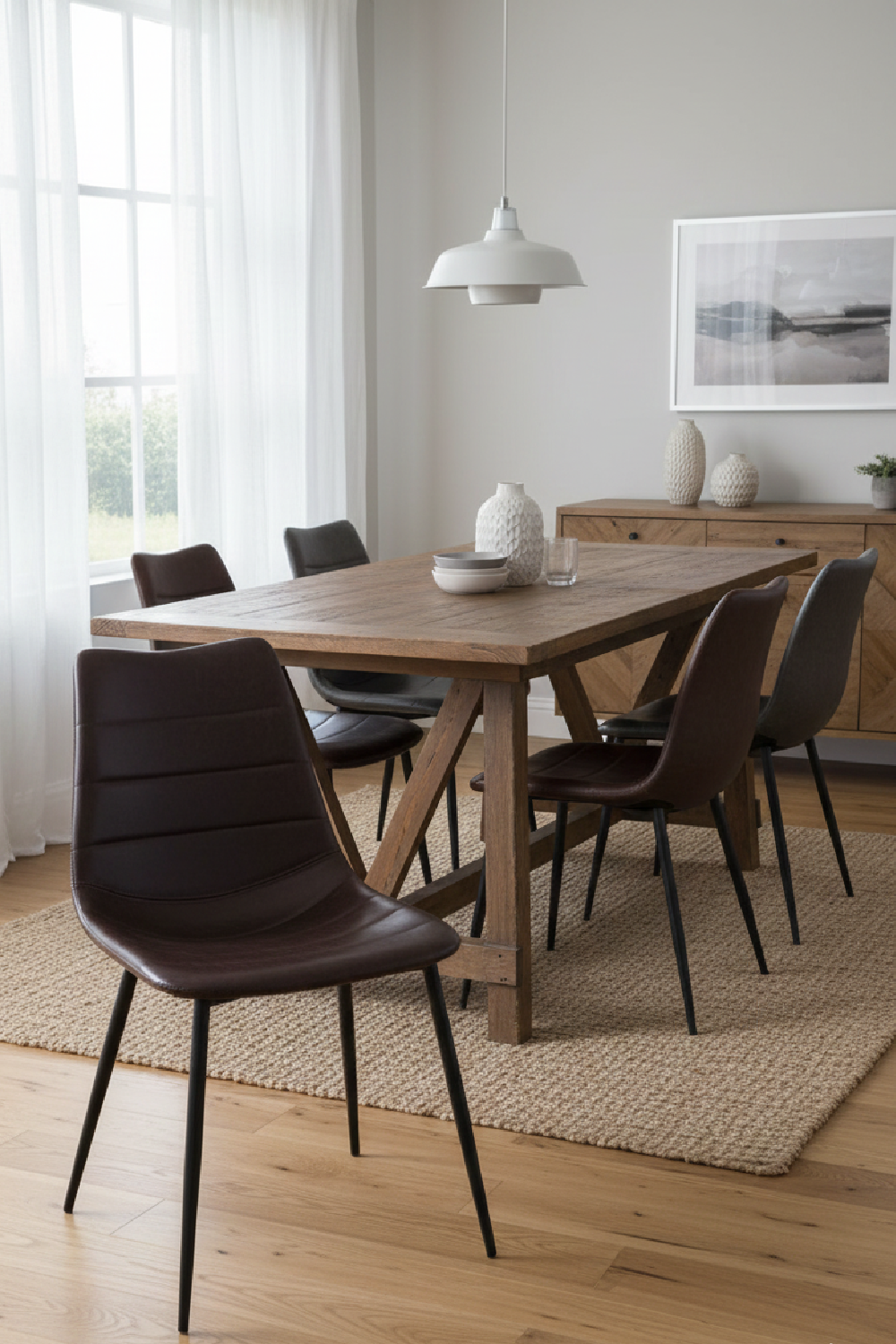 Brown Vegan Dining Chairs (2) | OROA Modern Gilliam | Oroa.com