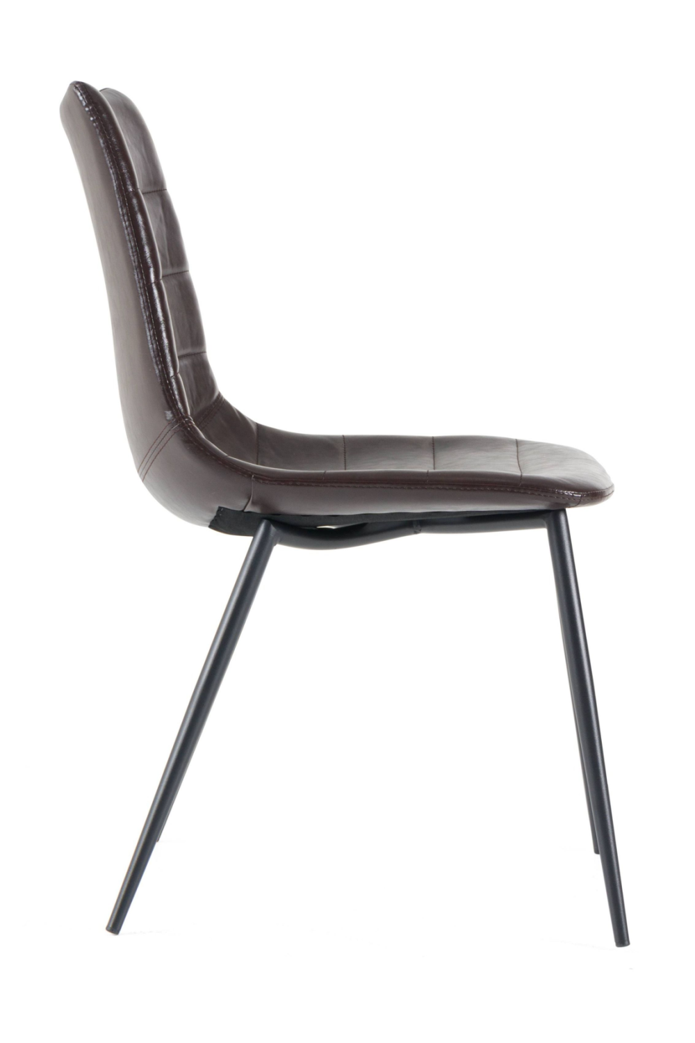 Brown Vegan Leather Dining Chairs (2) | OROA Modern Gilliam | Oroa.com