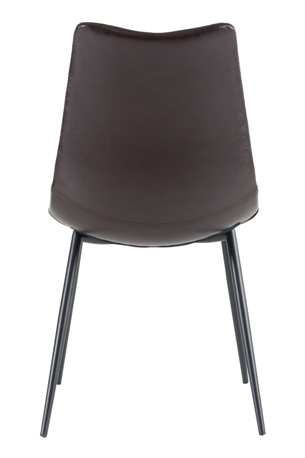 Brown Vegan Leather Dining Chairs (2) | OROA Modern Gilliam | Oroa.com