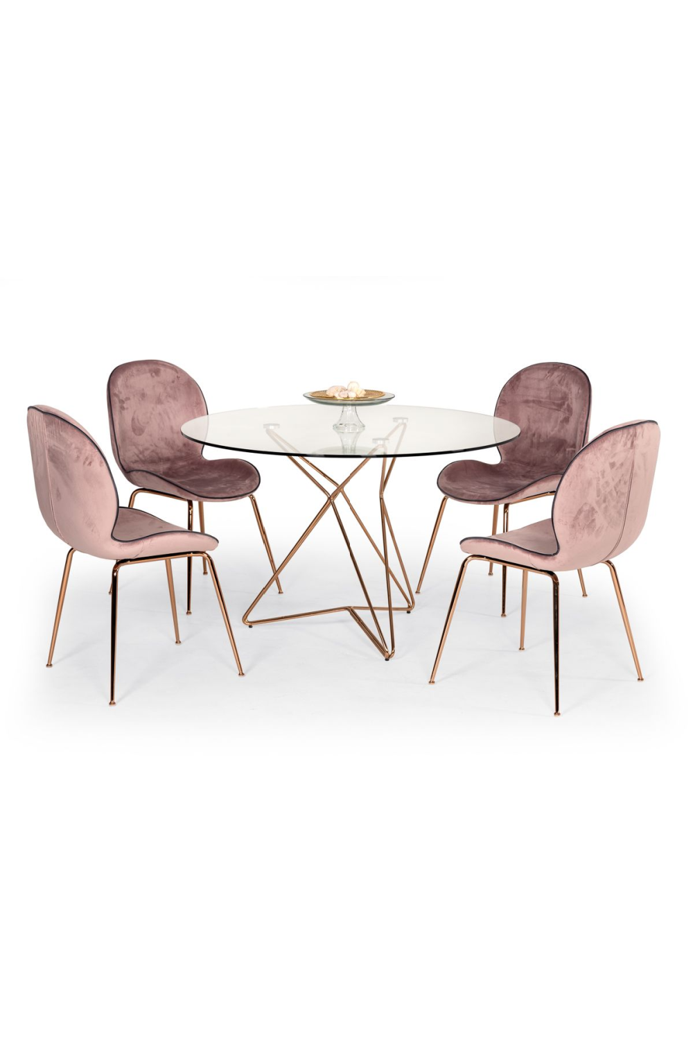 Pink Velvet Dining Chairs (2) | OROA Modern Wendy | Oroa.com