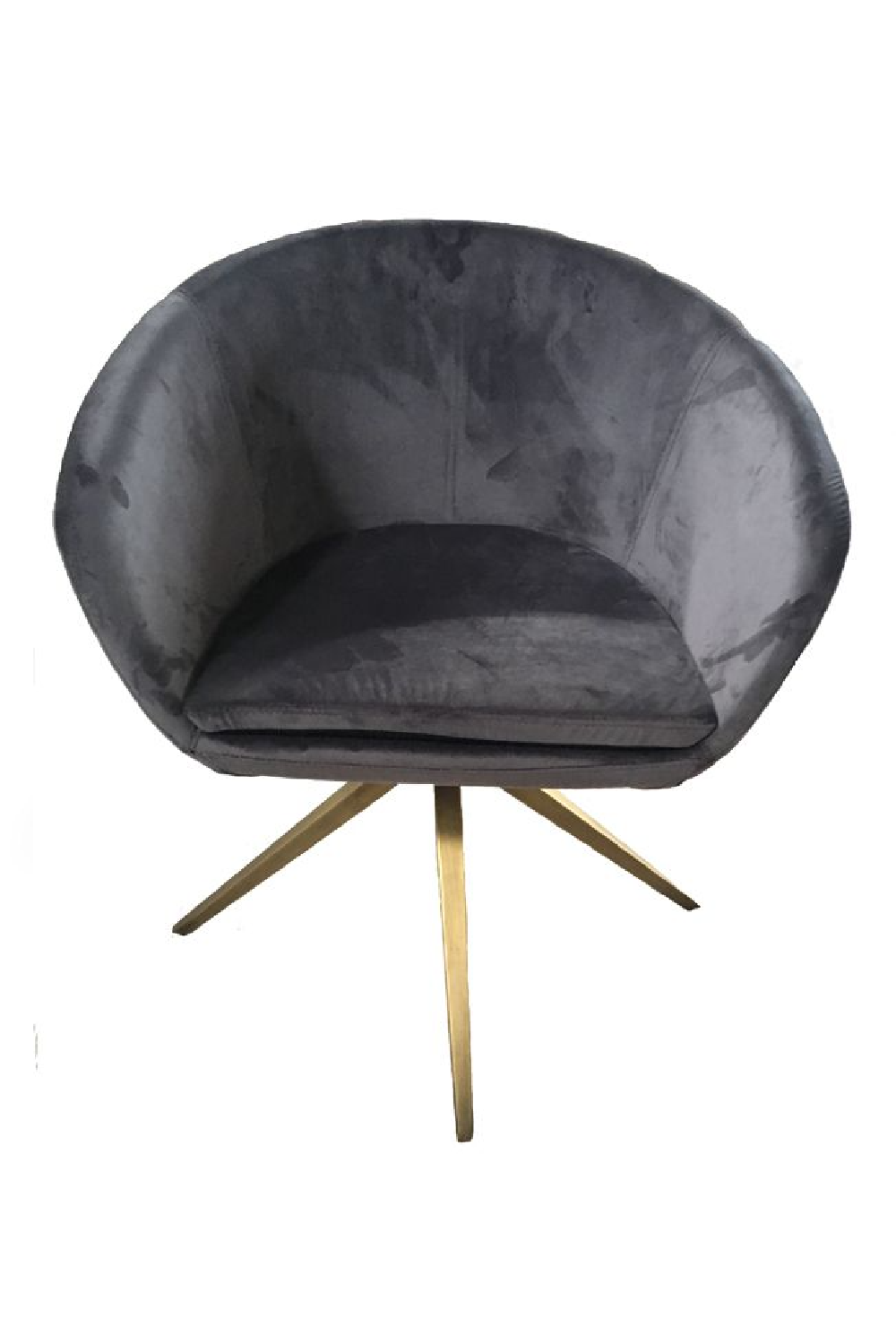 Gray Velvet Curved Dining Chair | OROA Modern Yara | Oroa.com
