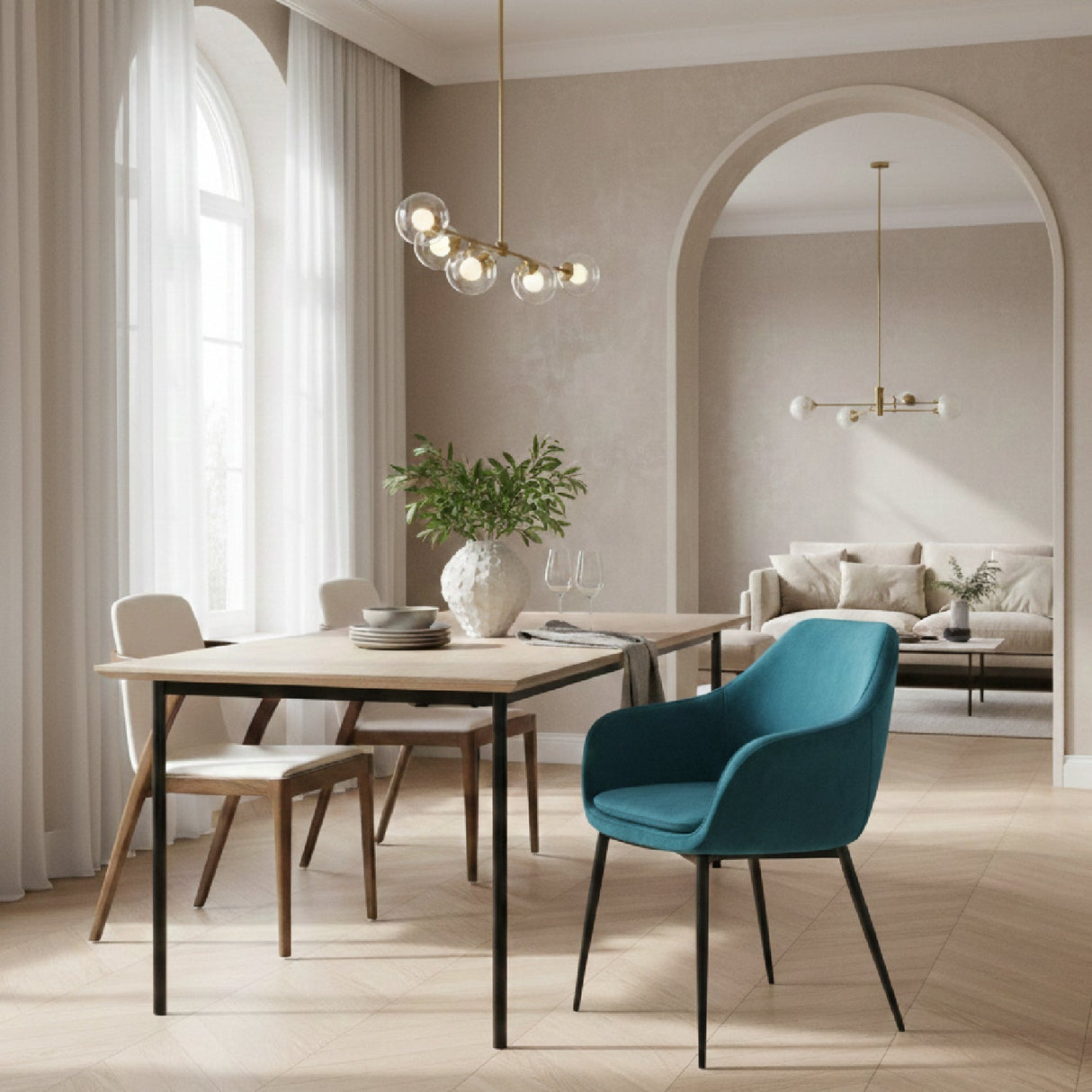 Velvet Dining Armchair – Wilson – alternate view 9