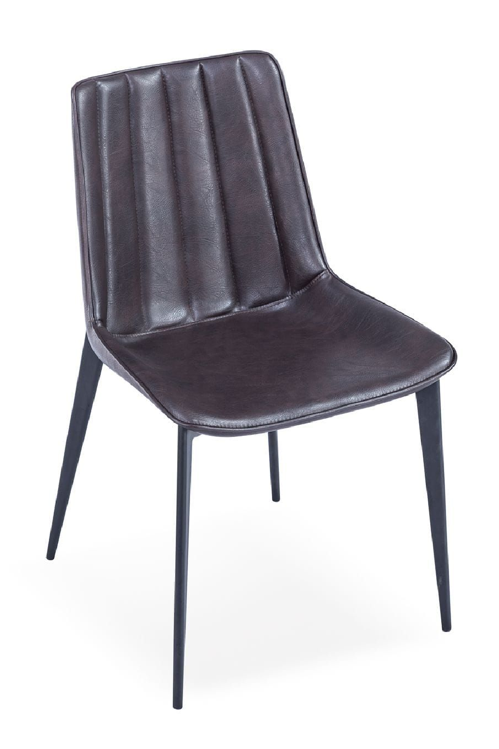 Brown Channel-Tufted Dining Chairs (2) | Oroa.com