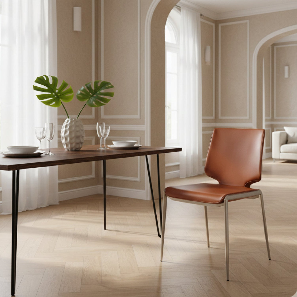 Eco-Leather Stackable Dining Chairs (2) – Eileen – alternate view 6
