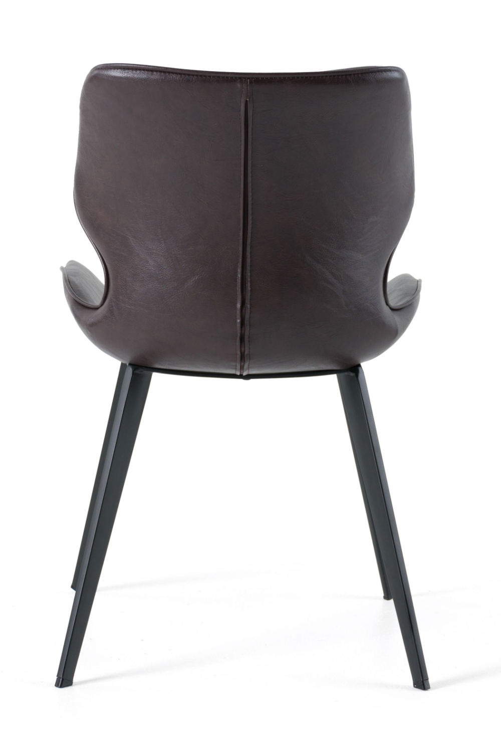 Dark Brown Eco-Leather Dining Chairs (2) | OROA Modern Moira | Oroa.com