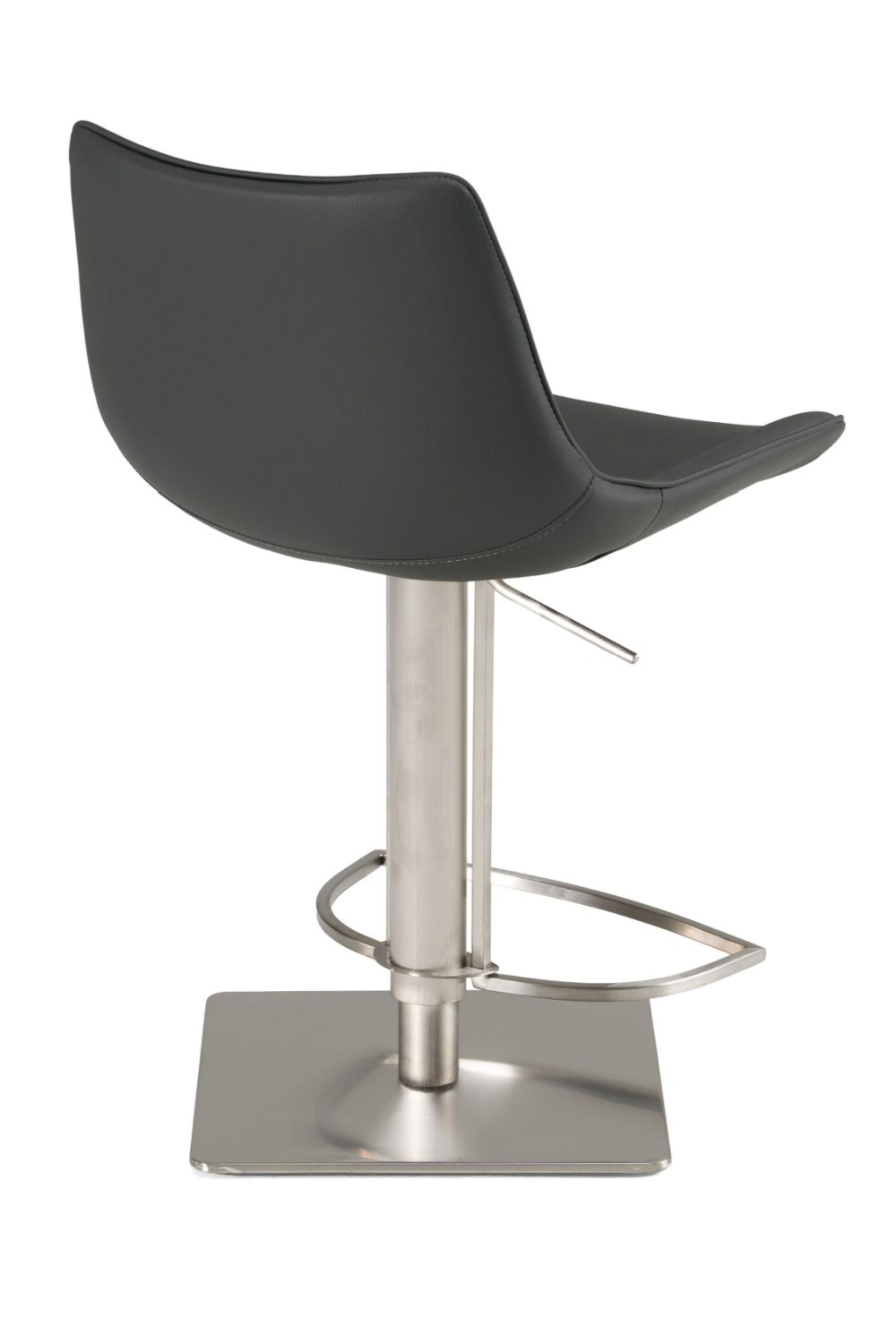 Gray Vegan Swivel Bar Stool | Oroa.com