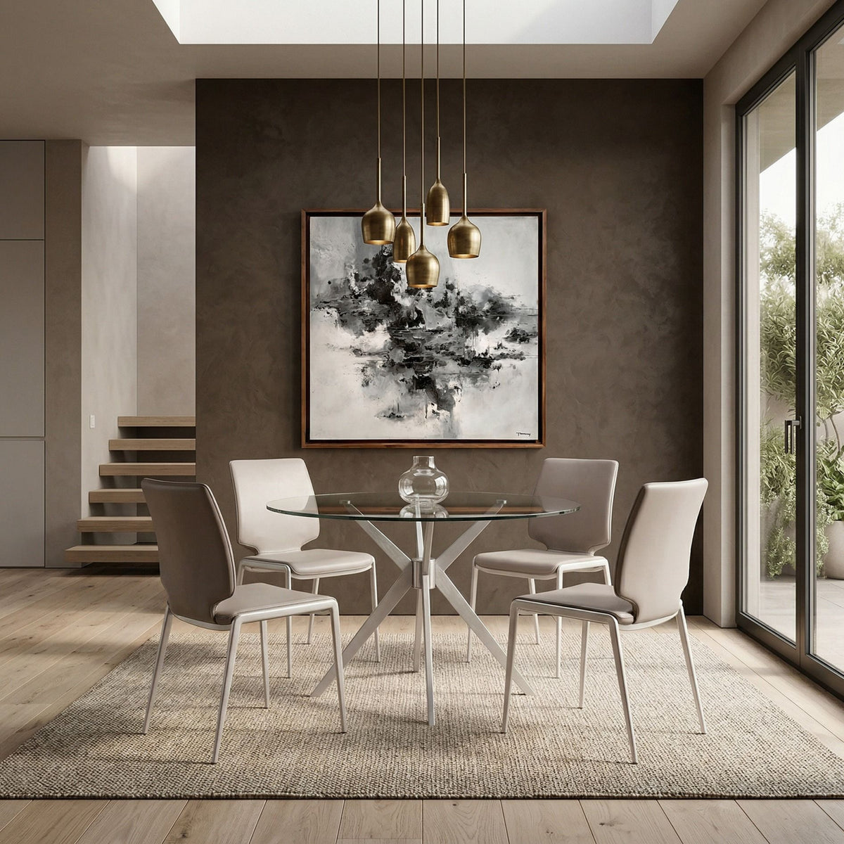 Round Glass Dining Table | OROA Modern Dallas