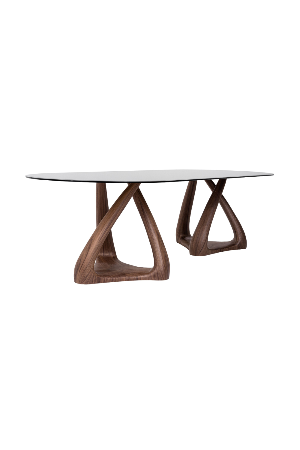 Oval Gray Glass Dining Table | OROA Modern Christy | Oroa.com
