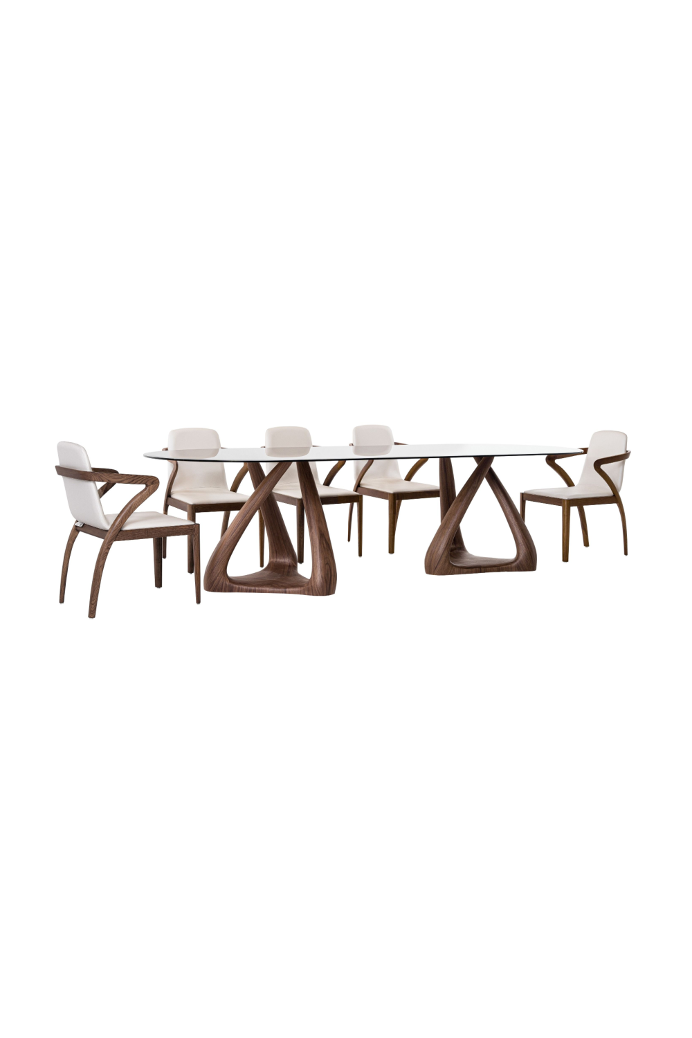 Oval Gray Glass Dining Table | OROA Modern Christy | Oroa.com
