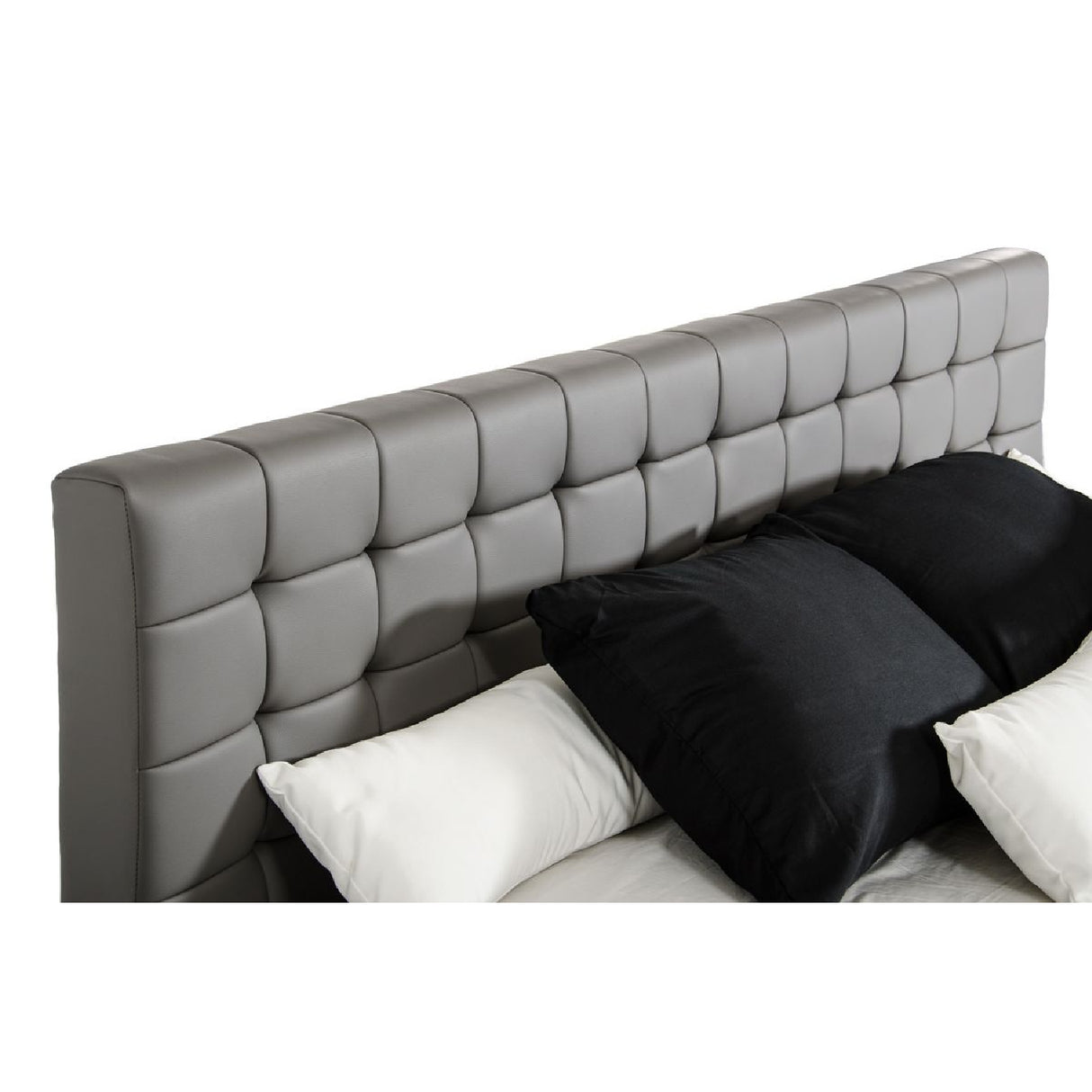 Gray Vegan Leather Bed | OROA Modern Gemma