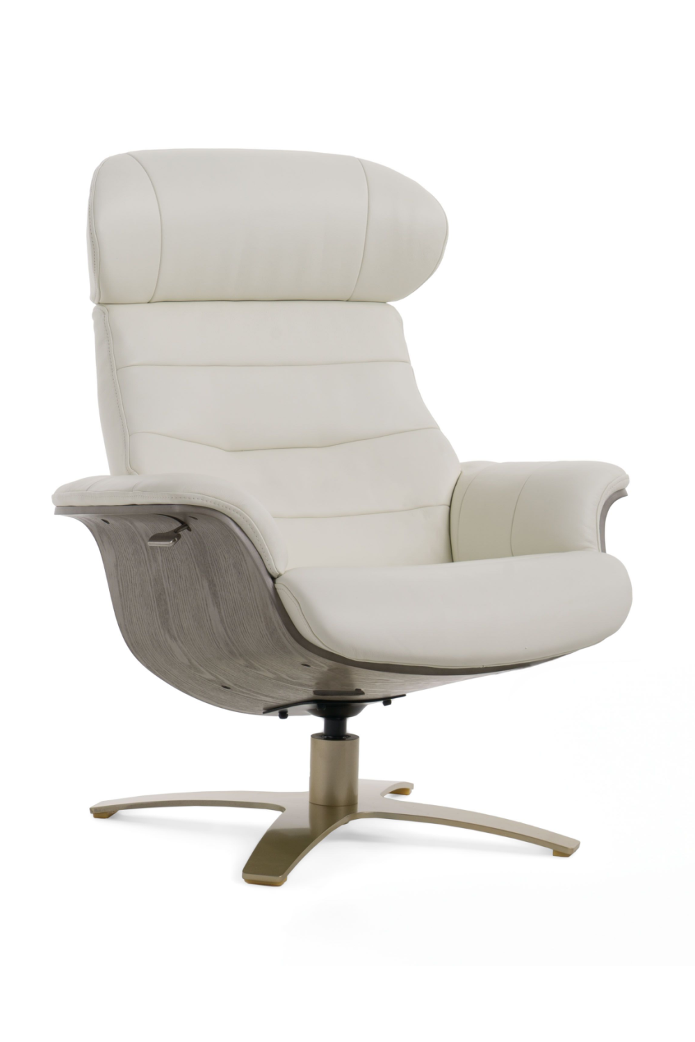 Gray Leather Swivel Chair and Ottoman | OROA Modern | Oroa.com