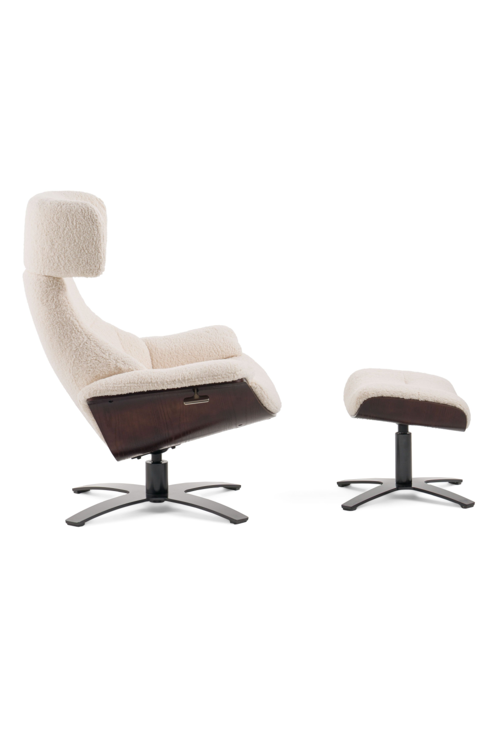 Beige Lounge Chair & Ottoman | Oroa.com