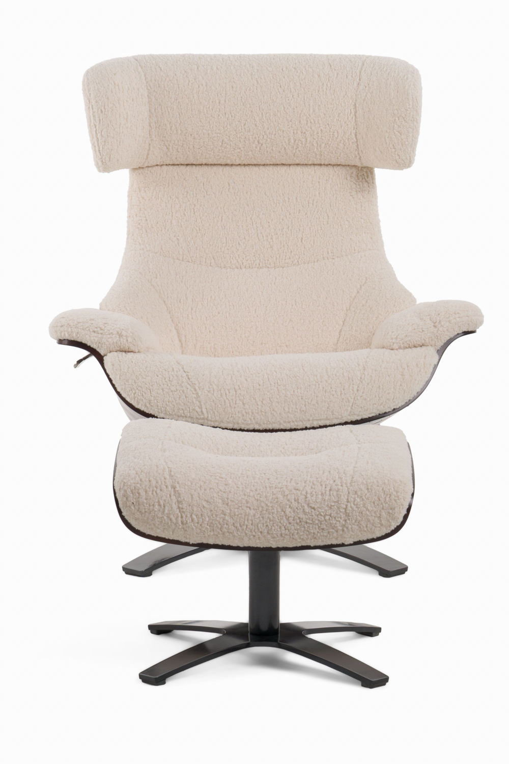 Beige Lounge Chair & Ottoman | Oroa.com