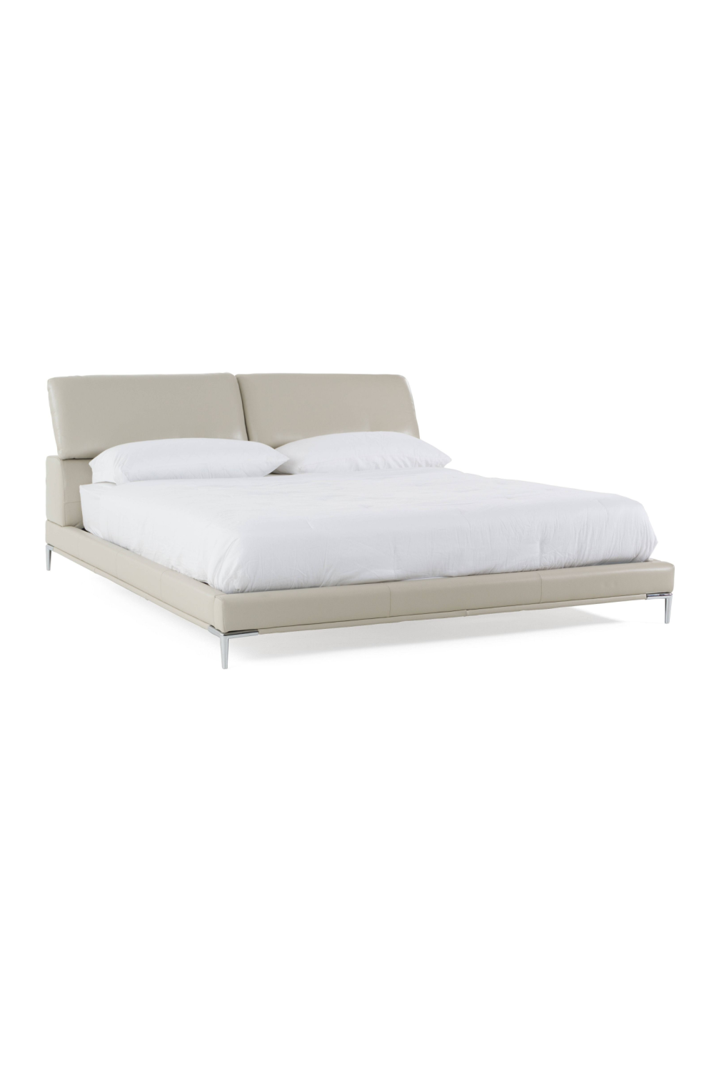 Gray Leather Queen Bed | OROA Modern Pearson | Oroa.com