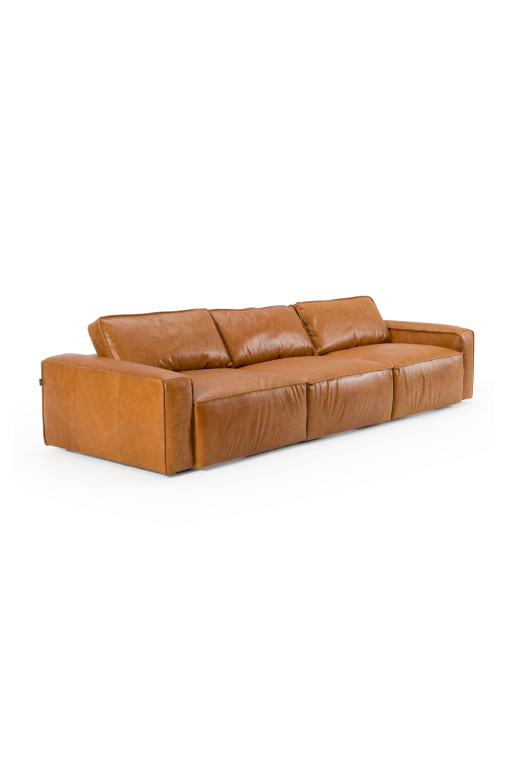 Brown Leather 3-Piece Sofa | OROA Modern Cambria | Oroa.com