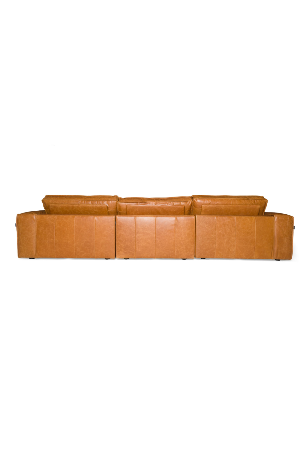 Brown Leather 3-Piece Sofa | OROA Modern Cambria | Oroa.com