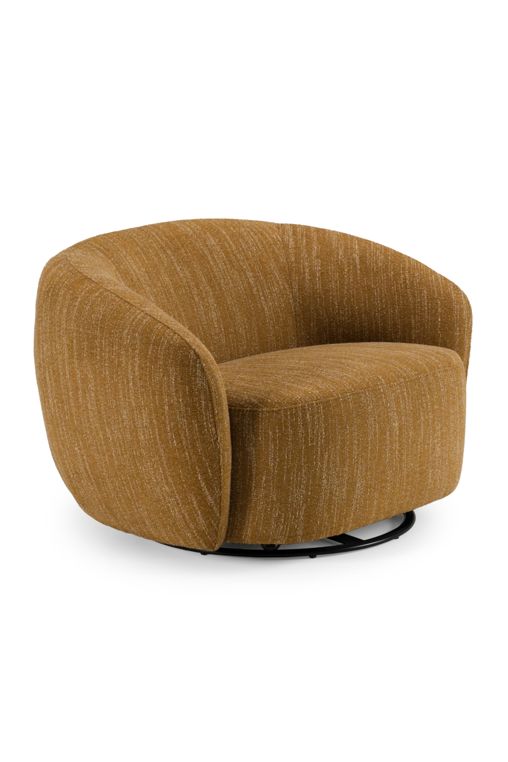 Yellow Curved Swivel Chair | OROA Modern Norris | Oroa.com