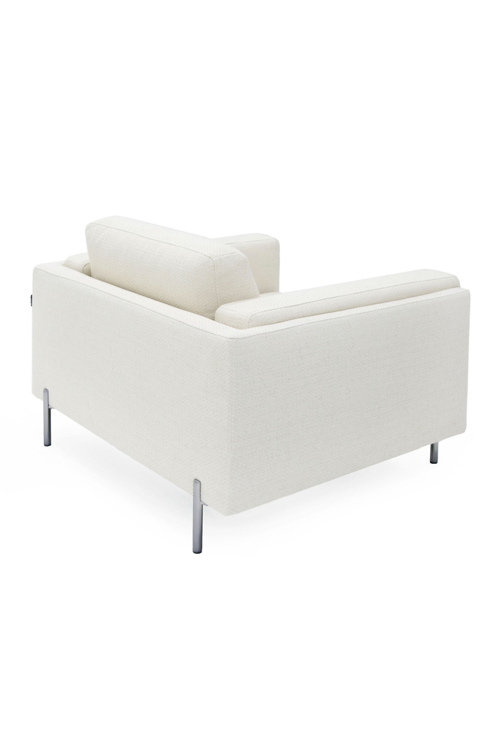 White Square-Armed Lounge Chair | OROA Modern Schmidt | Oroa.com