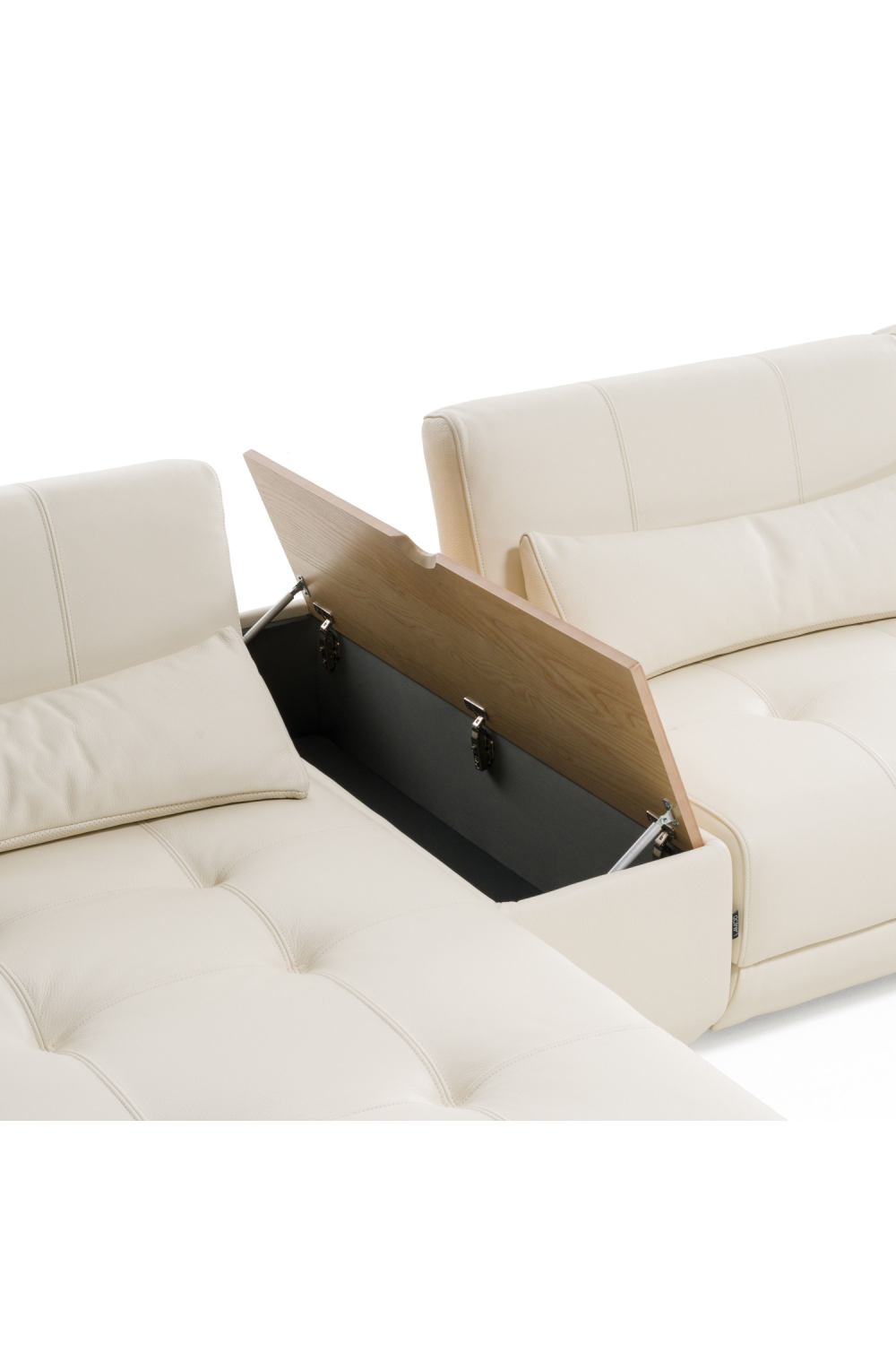 White Leather 7-Piece Modular Sofa | OROA Modern Garfield | Oroa.com