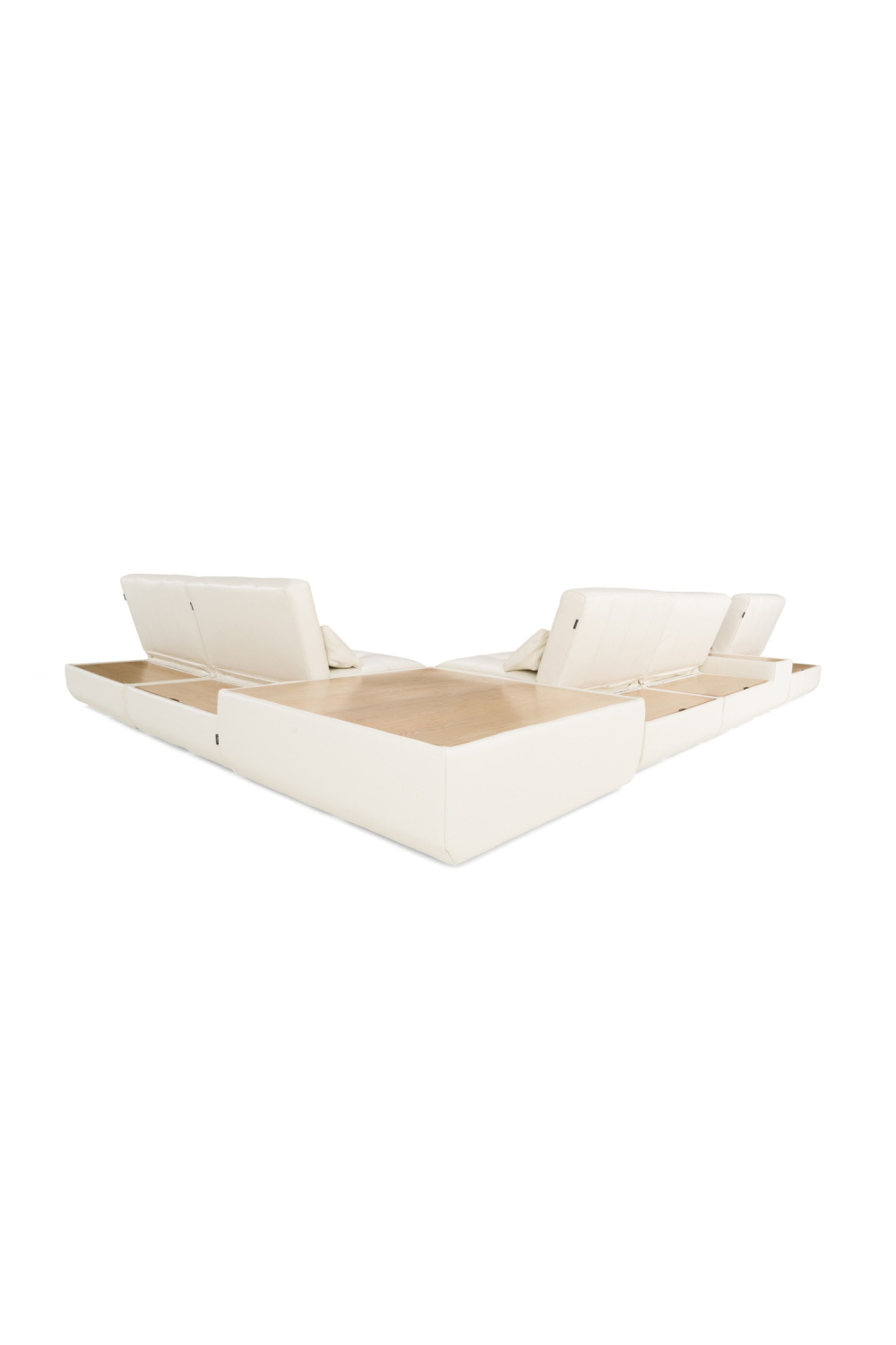 White Leather 7-Piece Modular Sofa | OROA Modern Garfield | Oroa.com