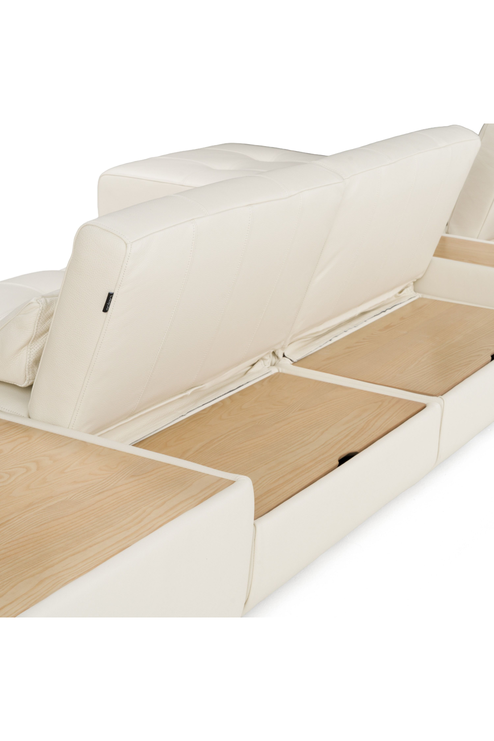 White Leather 7-Piece Modular Sofa – Garfield – alternate view 13