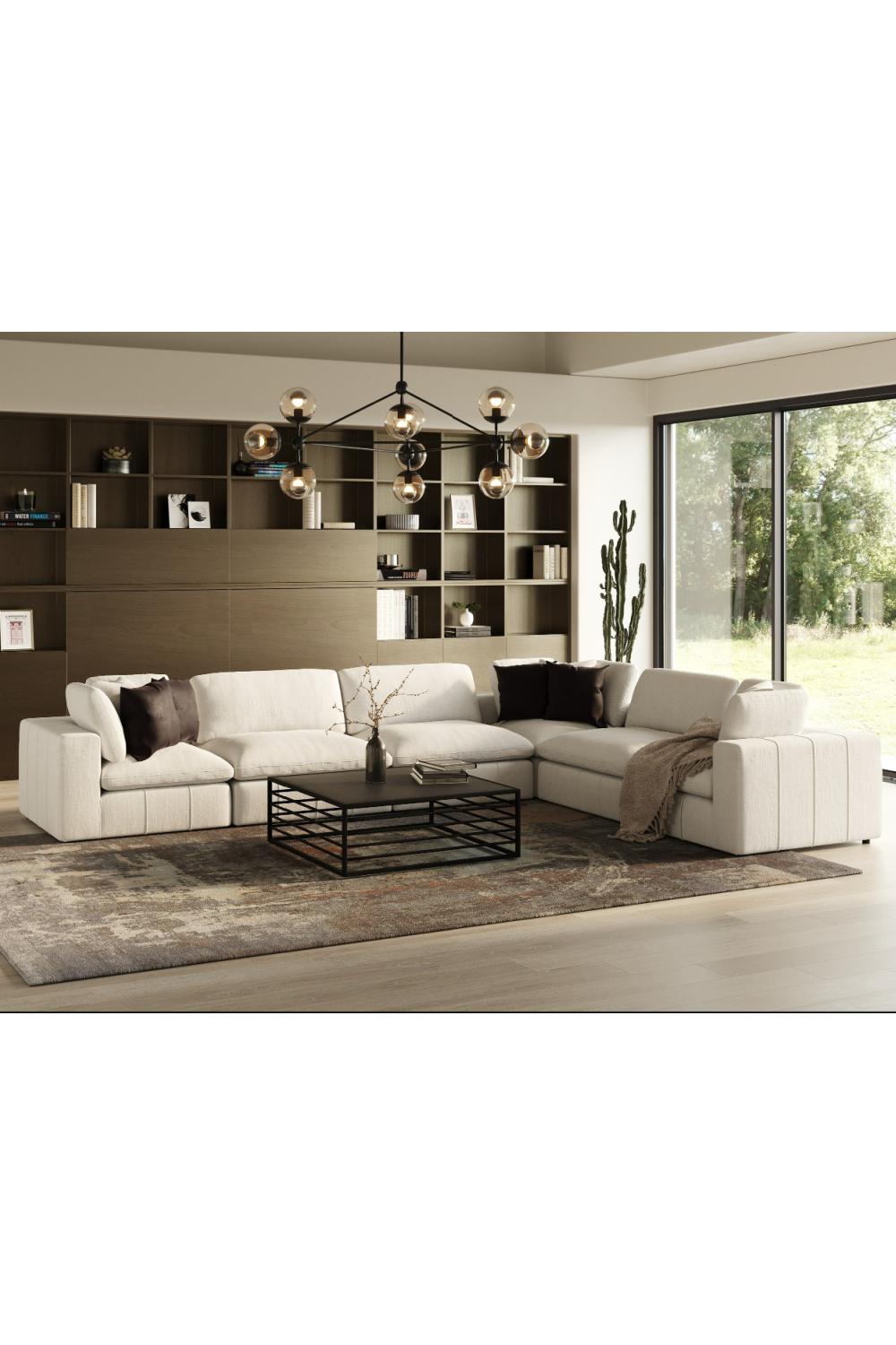 White Armless Modular Sofa | OROA Modern Vicki | Oroa.com