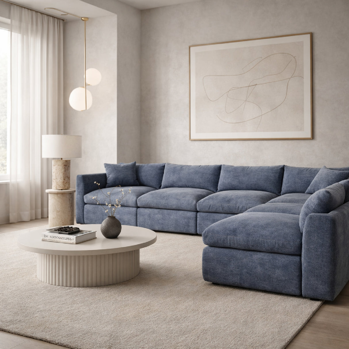 5-Piece Fabric Modular Sofa | Oroa.com