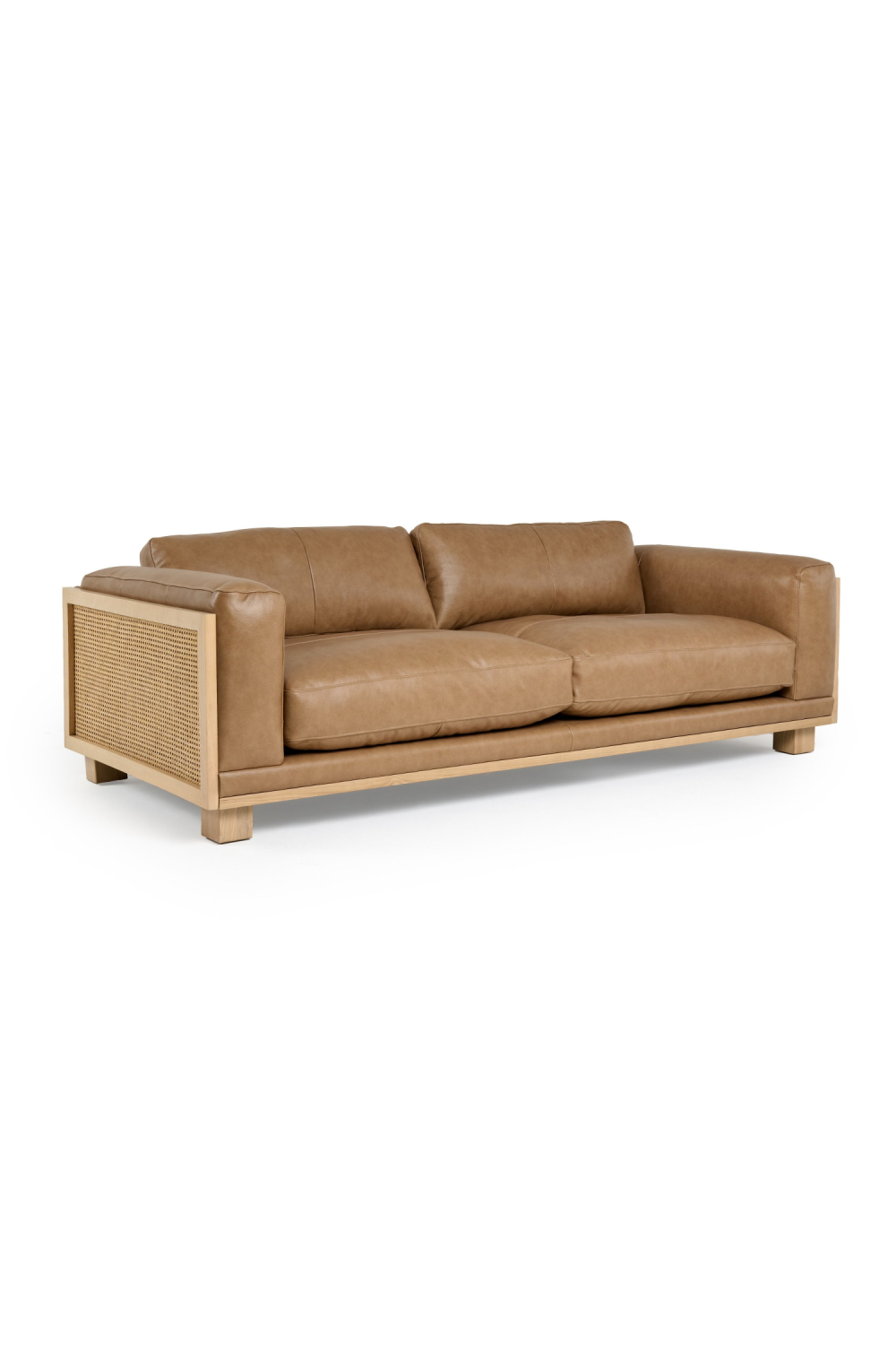 Tan Leather Wicker Sofa | OROA Modern Danson | Oroa.com