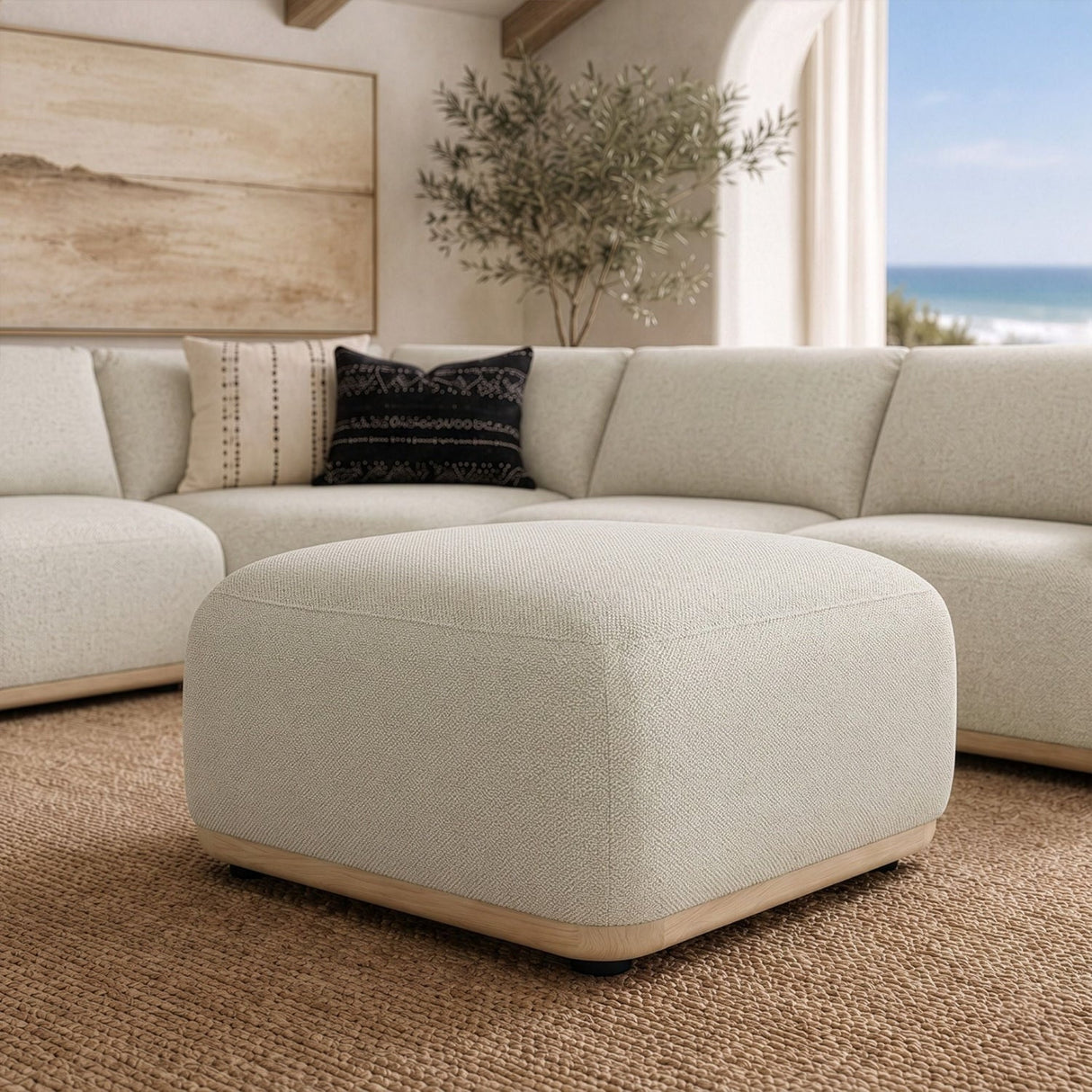 Modern European furniture - Off-White Contemporary Sectional Sofa - www.oroa.com