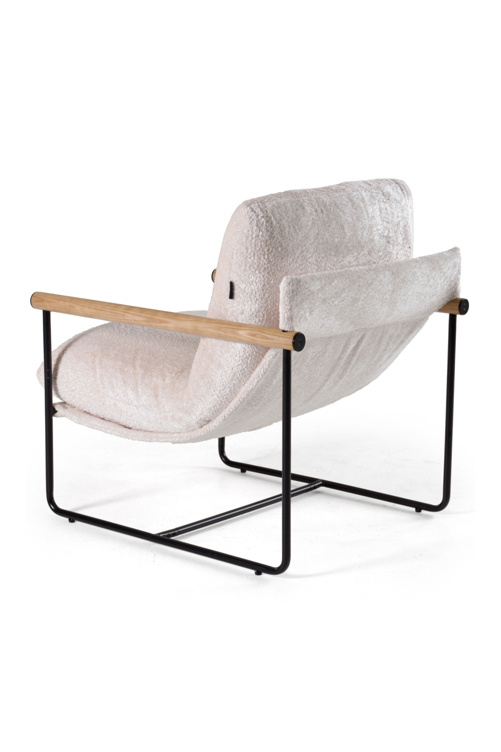 Wood-Armed Beige Accent Chair | OROA Modern Moorcroft | Oroa.com