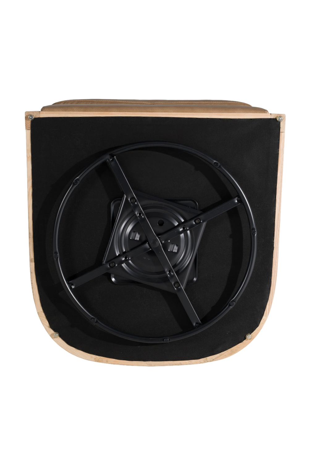 Tan Leather Wicker Swivel Chair | OROA Modern Danson | Oroa.com