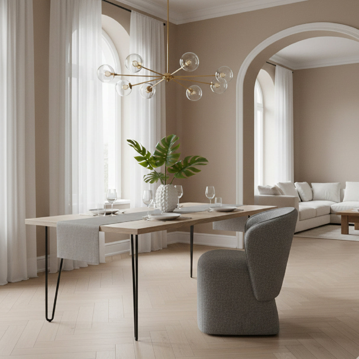 Fabric Swivel Dining Chair | Oroa.com