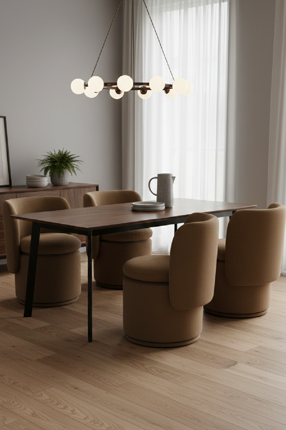 Round Swivel Dining Chair | OROA Modern Norris | Oroa.com