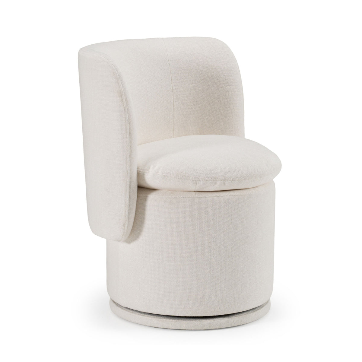 Round Swivel Dining Chair – Norris – angled view