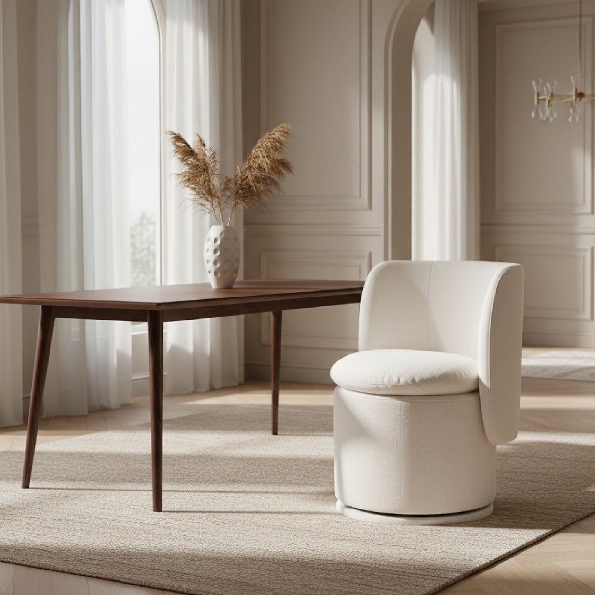 Rounded Swivel Dining Chair – Norris – alternate view 21