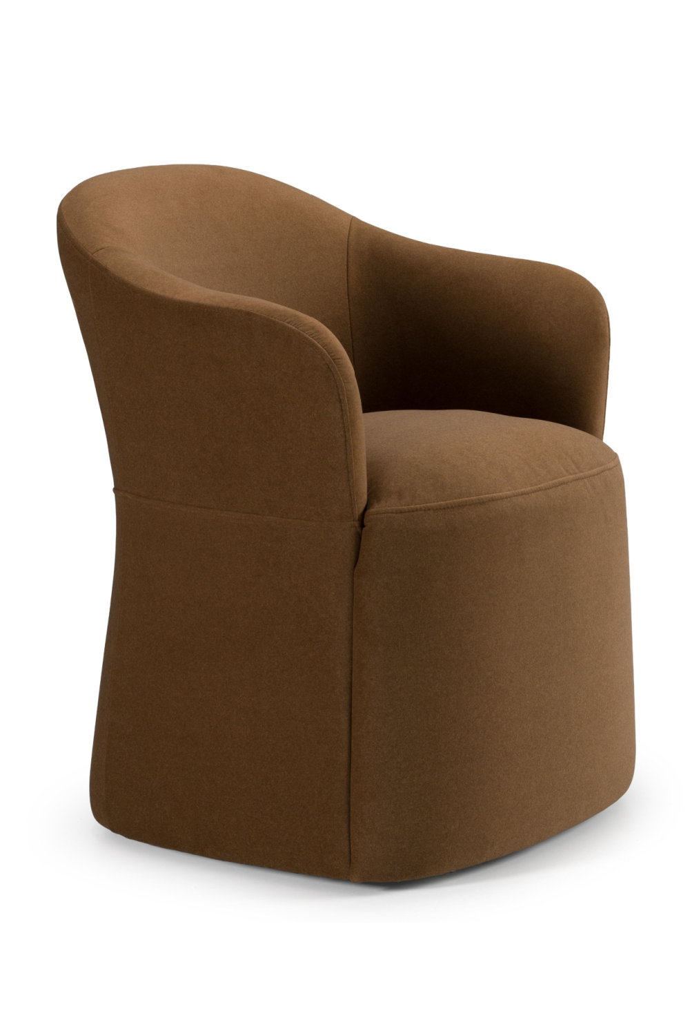 Brown Wheeled Dining Chair | Oroa.com