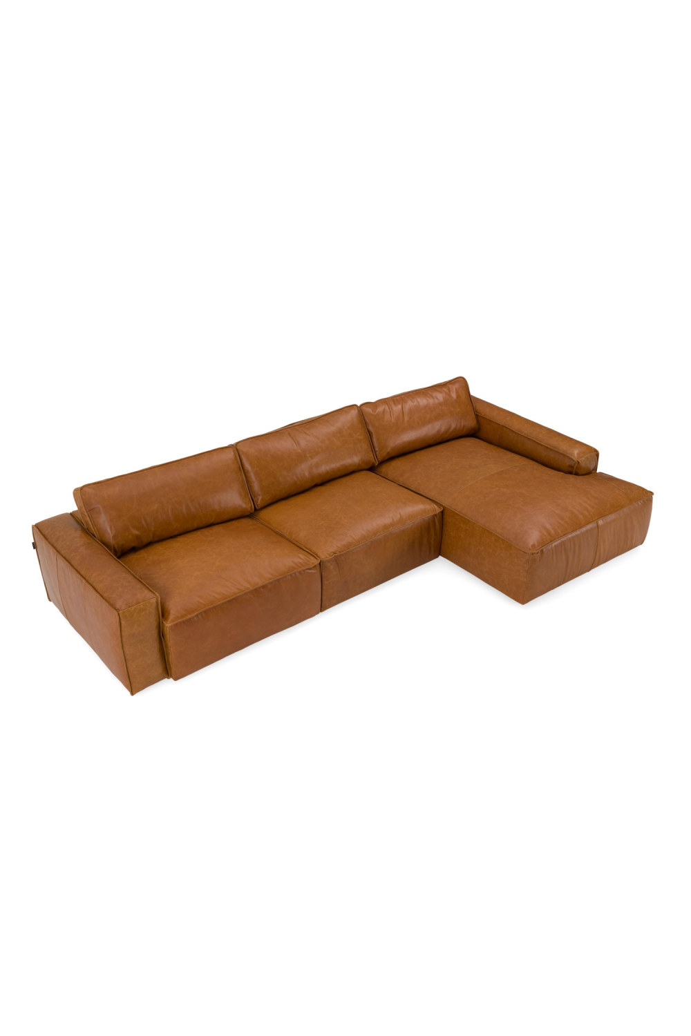 Brown Leather Sectional Sofa | OROA Modern Cambria | Oroa.com