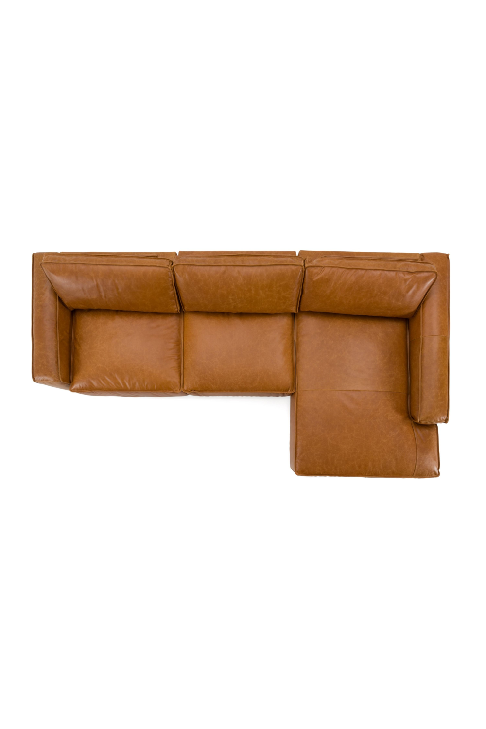 Brown Leather Sectional Sofa | OROA Modern Cambria | Oroa.com