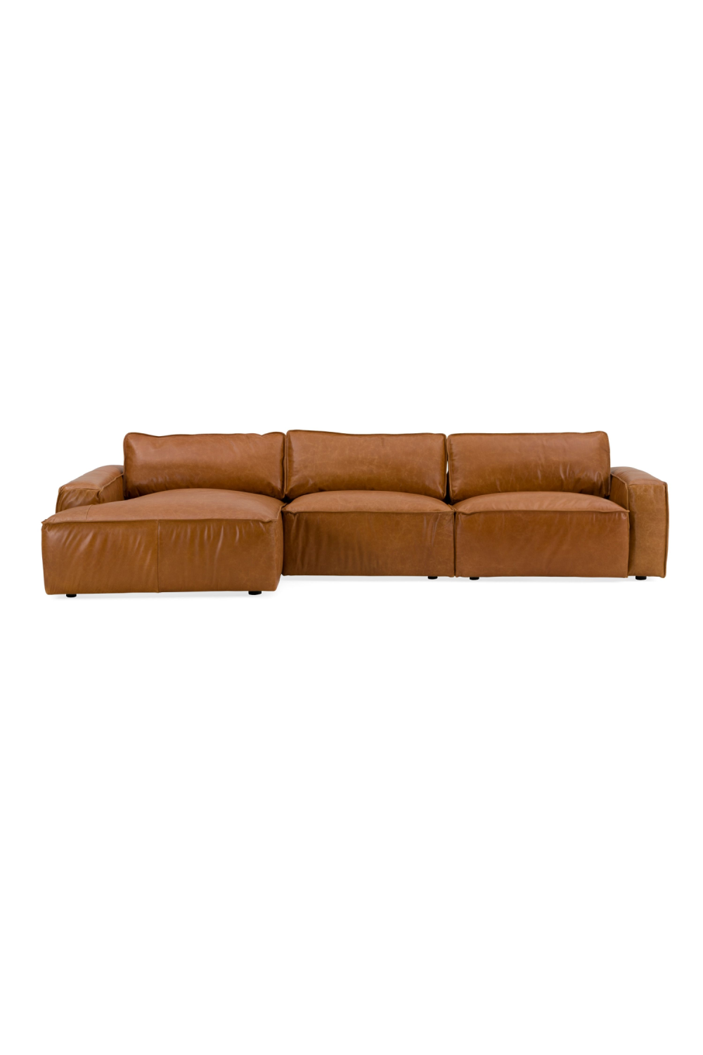 Brown Leather Sectional Sofa | OROA Modern Cambria | Oroa.com