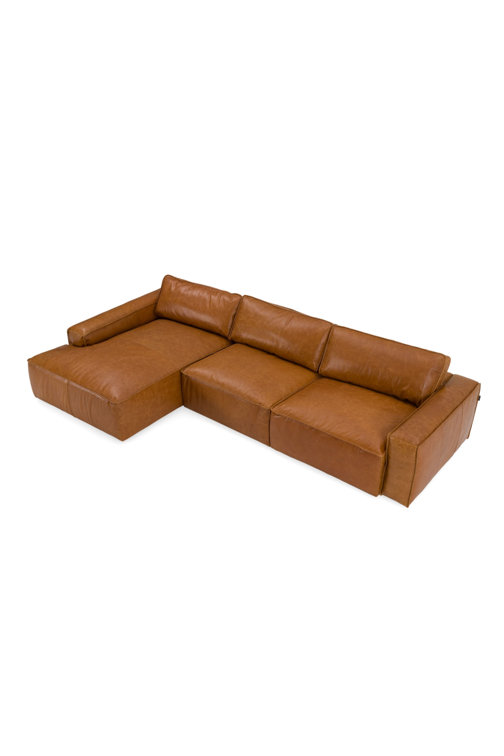 Brown Leather Sectional Sofa | OROA Modern Cambria | Oroa.com