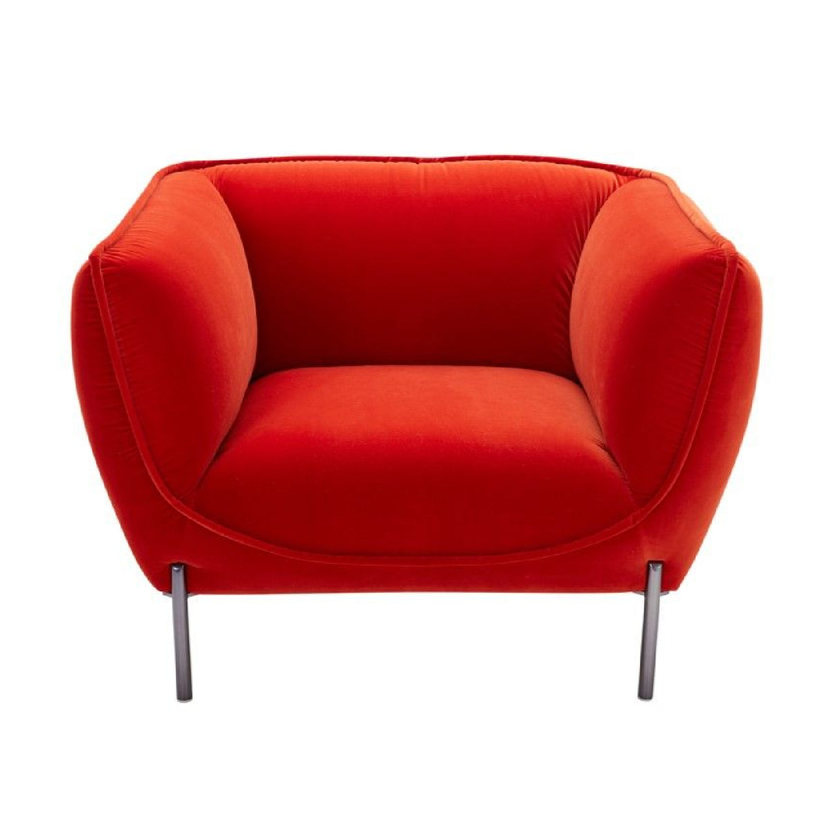 Red Velvet Accent Chair | OROA Modern Loma