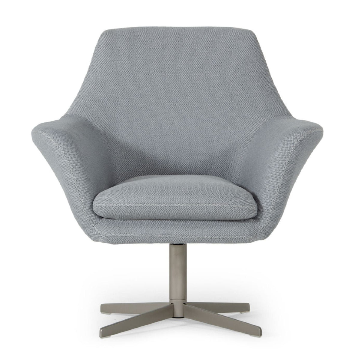 Wing-Armed Swivel Lounge Chair – Elvin – front view